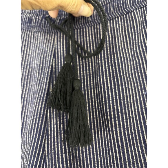 YSTR Cropped Rayon Pants Pockets Drawstring XS Stripes - Picture 2 of 3